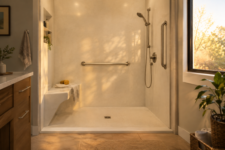 Key Takeaways Jacuzzi Bath Remodel focuses on targeted bathtub and shower updates, including tub-to-shower conversions and accessibility features. Many projects can be installed in as little as one day, although site conditions and project scope can extend the timeline. Low-threshold entries, seating, grab bars, handheld showerheads, and slip-resistant surfaces can support safer daily use. Its Tri-Tek acrylic systems and grout-free wall surrounds are designed to simplify routine maintenance.